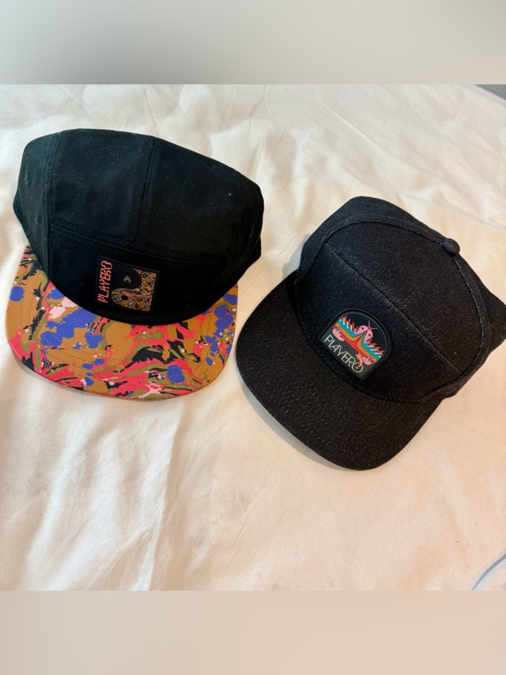 🏄🏽‍♂️ Lot 2 PLAYERO hat cap black NWOT SnapBack adjustable PR
